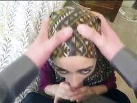 Pretty Muslim Girl Sucking Up a Big Dick