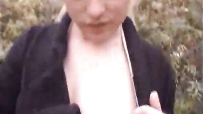 Teen With Pretty Tits Gives Handjob Outdoors