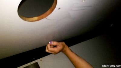 Cuckhold gloryhole action