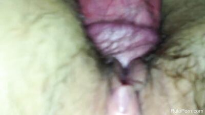 Hairy babe fucked in close up