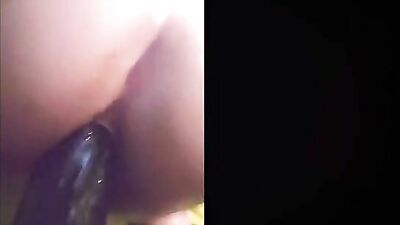 Incredible big dildo in her ass