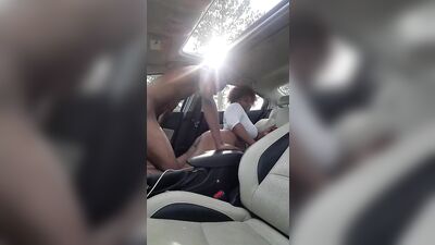 Doggystyle sex in car