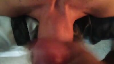 Licking balls while he's jerking off