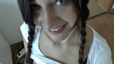 German schoolgirl cosplay fuck and cumshot