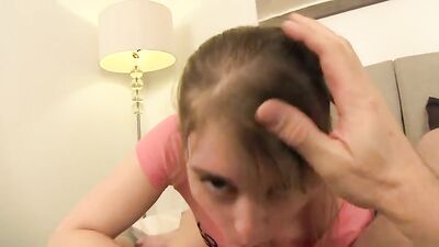 Slutty teen takes a big facial