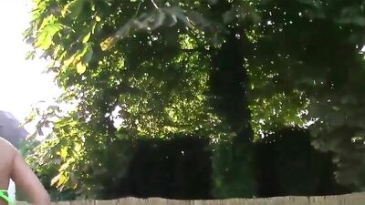 Teen girl from Germany ass fucking in the garden