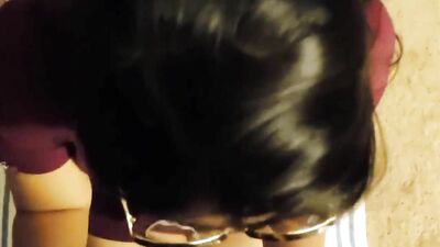 Nerdy cock sucking Asian wife loves messy facial