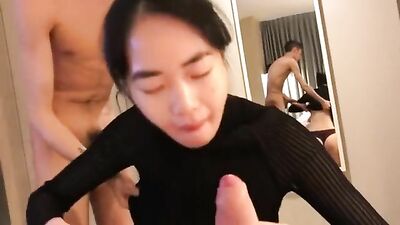 Asian wife likes to be shared in threesome 