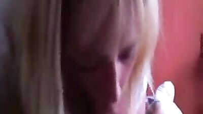 Amateur horny blonde wife licking and sucking cock 