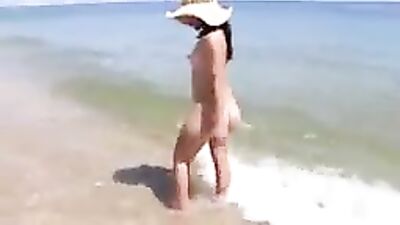 Pretty booty Wife naked at the beach 