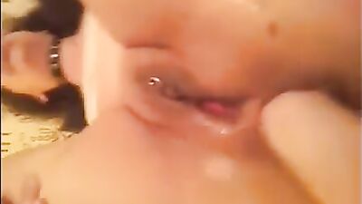 Anal fisting and squirting closeup 