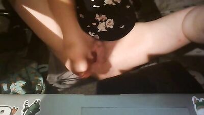 Lovely amateur wife masturbates with dildo 