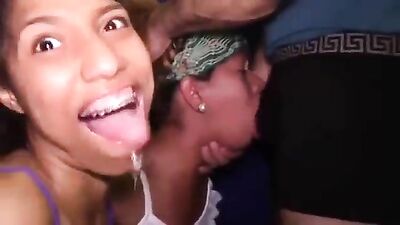 Kinky girls takes turn for face fuck