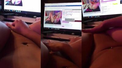 Camgirl POV squirting while watching porn