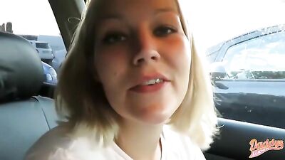 Teen Squirting In The Car