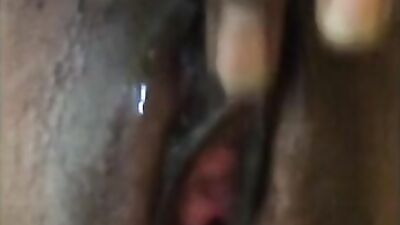 Closeup of black squirting pussy