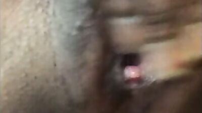 Closeup of black squirting pussy