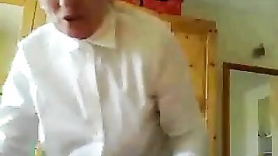 Mature horny teacher gives lovely blowjob and handjob