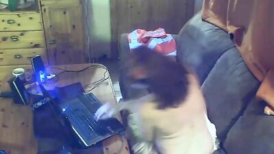 Curvy brunette mature babe teasing on the webcam