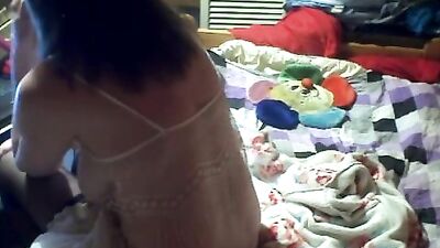 Nasty wife masturbates at home