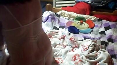 Nasty wife masturbates at home