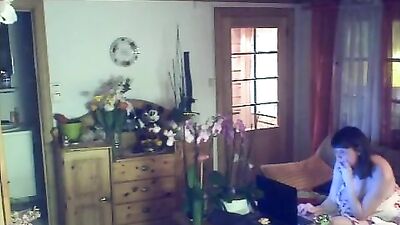 Busty mature lady masturbating