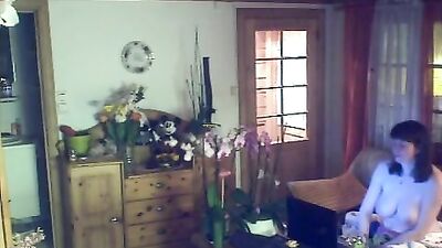 Busty mature lady masturbating