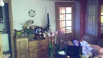 Busty mature lady masturbating