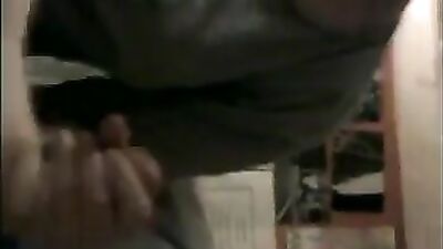 Brunette babe sucking and teasing cock