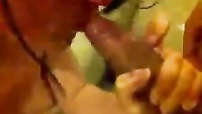 Cute looking babe sucking hard cock