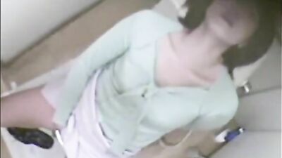 Asian hairy pussy girl masturbates