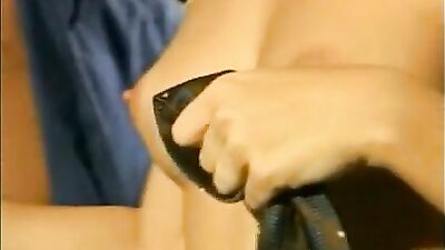 Lucky dude playing with sexy blonde babe