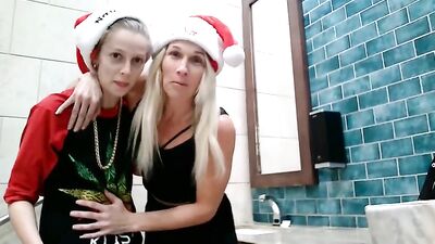 Lovely chick pussy fingering her horny stepmom