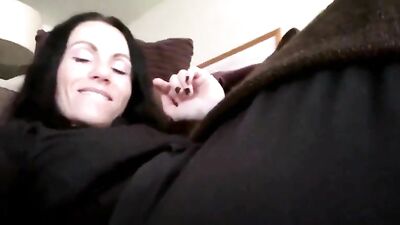 Wife showing her big clit while masturbating