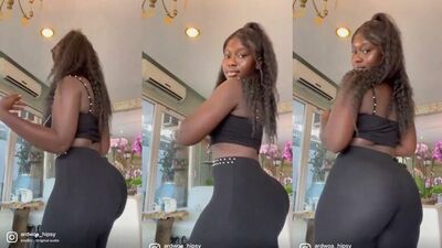 Thick black ass teasing