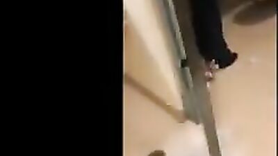 Horny blonde nurse getting banged in the bathroom