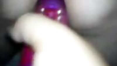 Fucking her ass with dildo