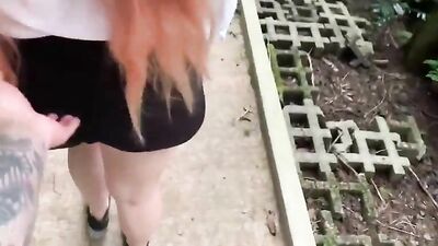Little Redhead Gets Fucked In The Woods