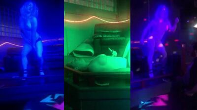 Recording the stripper getting naked on the stage