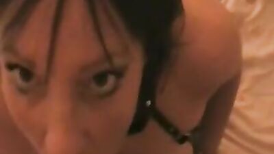 Horny busty cougar sucking fat cock