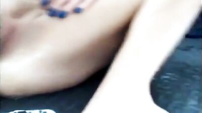 Redhead gets pussy licked on the couch