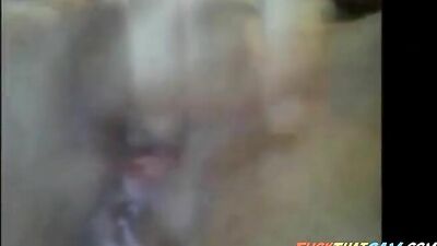 Girl gives deep throat blowjob on the couch