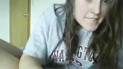 Horny wife masturbates with great tits