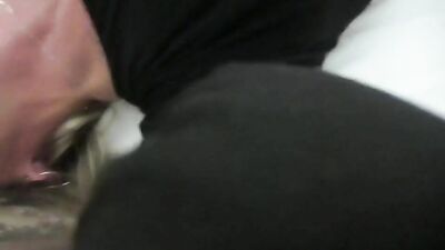 Blonde milf gives a hot blowjob