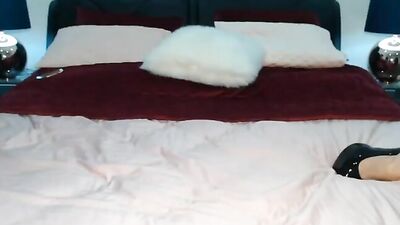 Stunning blonde busty mom teasing and dildo riding solo