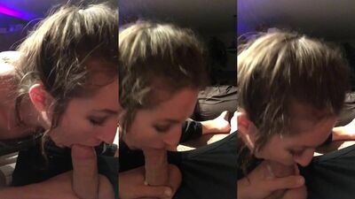 MILF sucking cock for a creampie