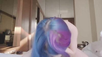 Pale skinned big titty teen rides