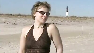 Nasty amateur milf squirting in the public