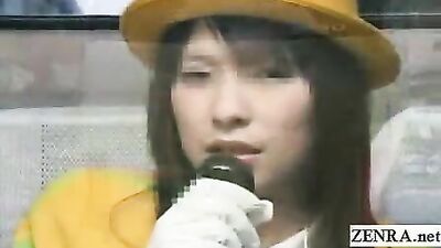 Explosive orgasm Japanese tour bus