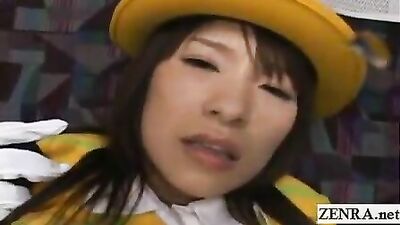 Explosive orgasm Japanese tour bus